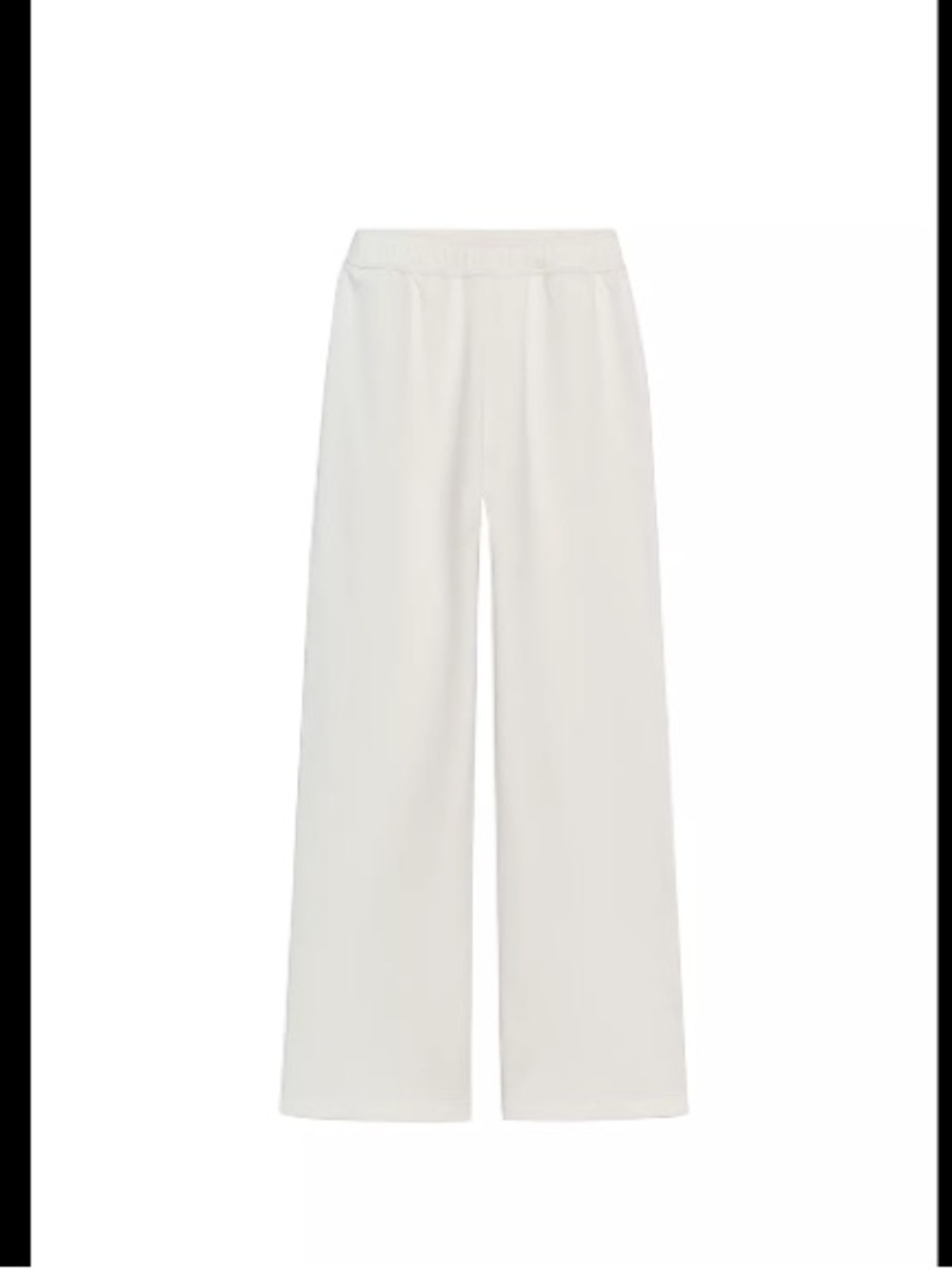 Zara Wide-Leg Elastic Waist White Pants